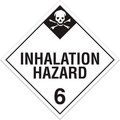 Top Tape And  Label. INCOM Class 6.2 Inhalation Hazard Adhesive Vinyl Placard - 100/Pkg TA620PS